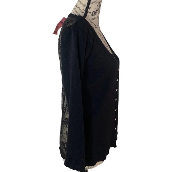 NWT Harve’ Bernard sheer black blouse Women’s size medium - Picture 4 of 8